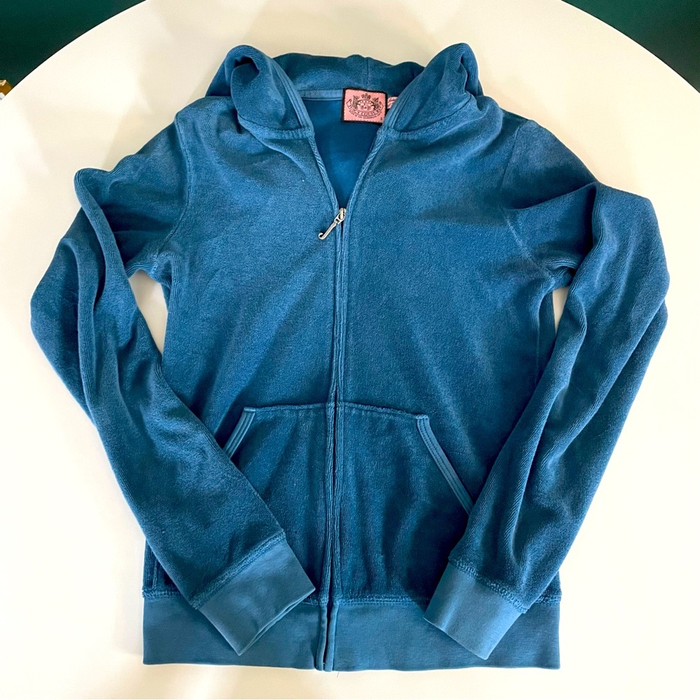 Juicy Couture towel terry zip up in size S